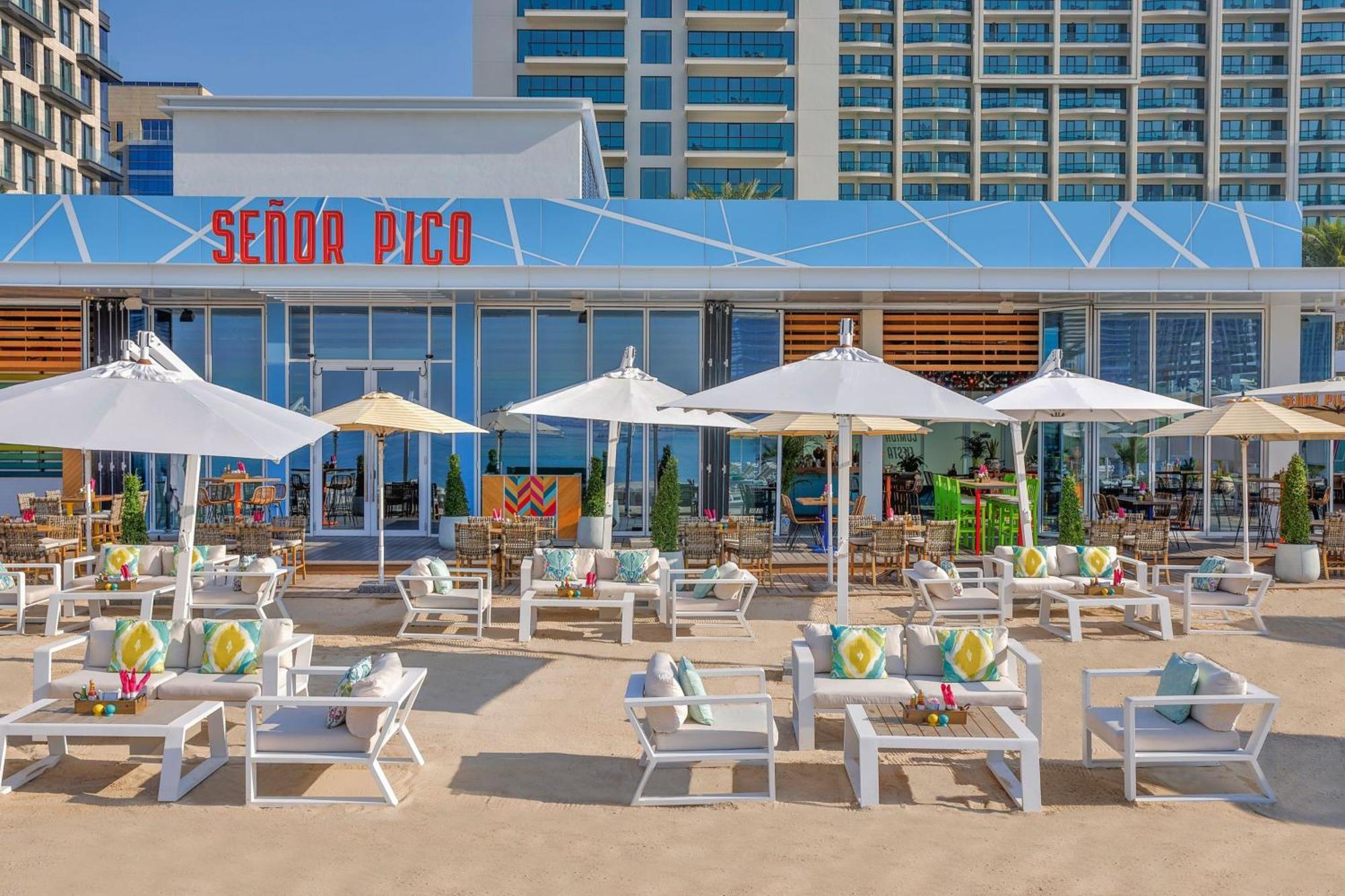 Marriott Resort Palm Jumeirah, 두바이 외부 사진 The beach club at the Wynn